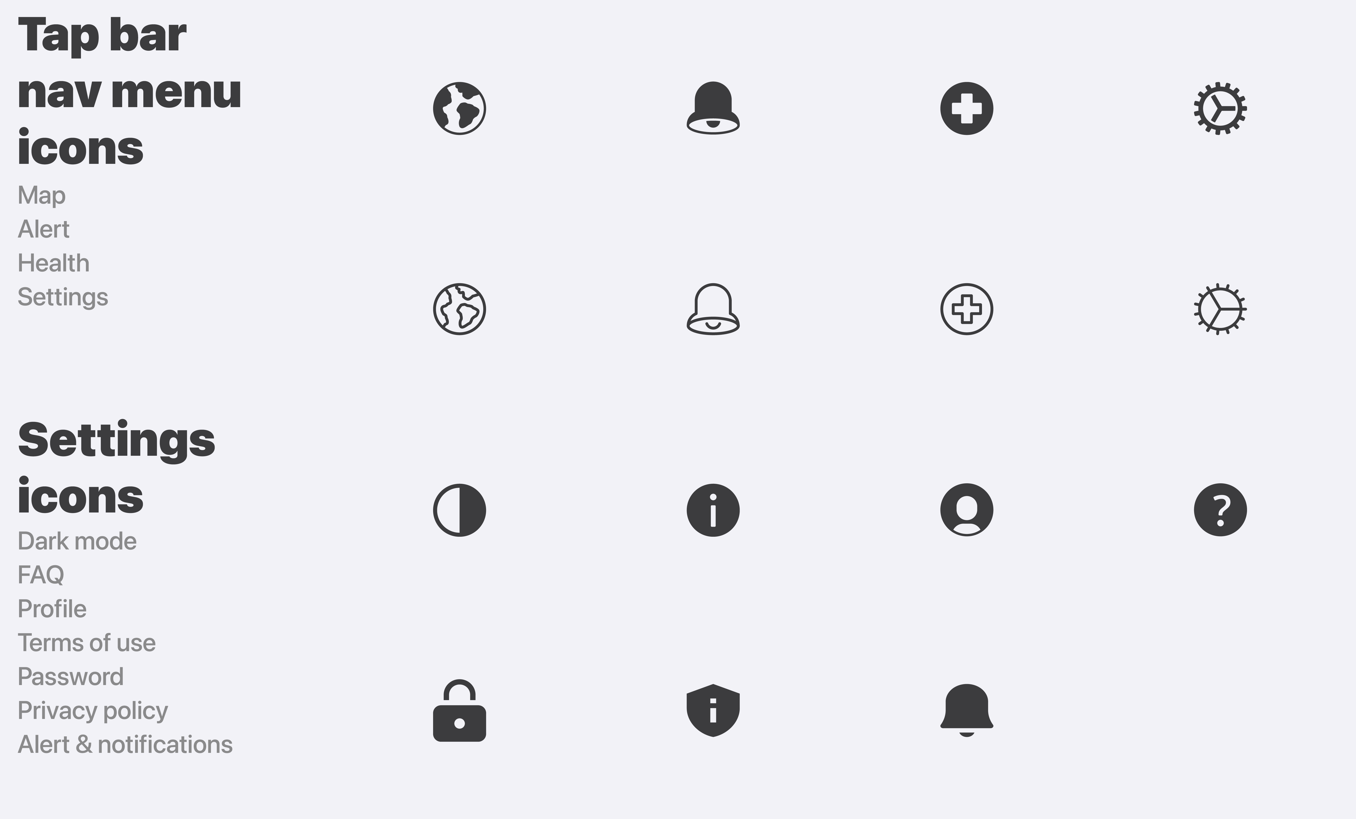 Zika alert app iconography