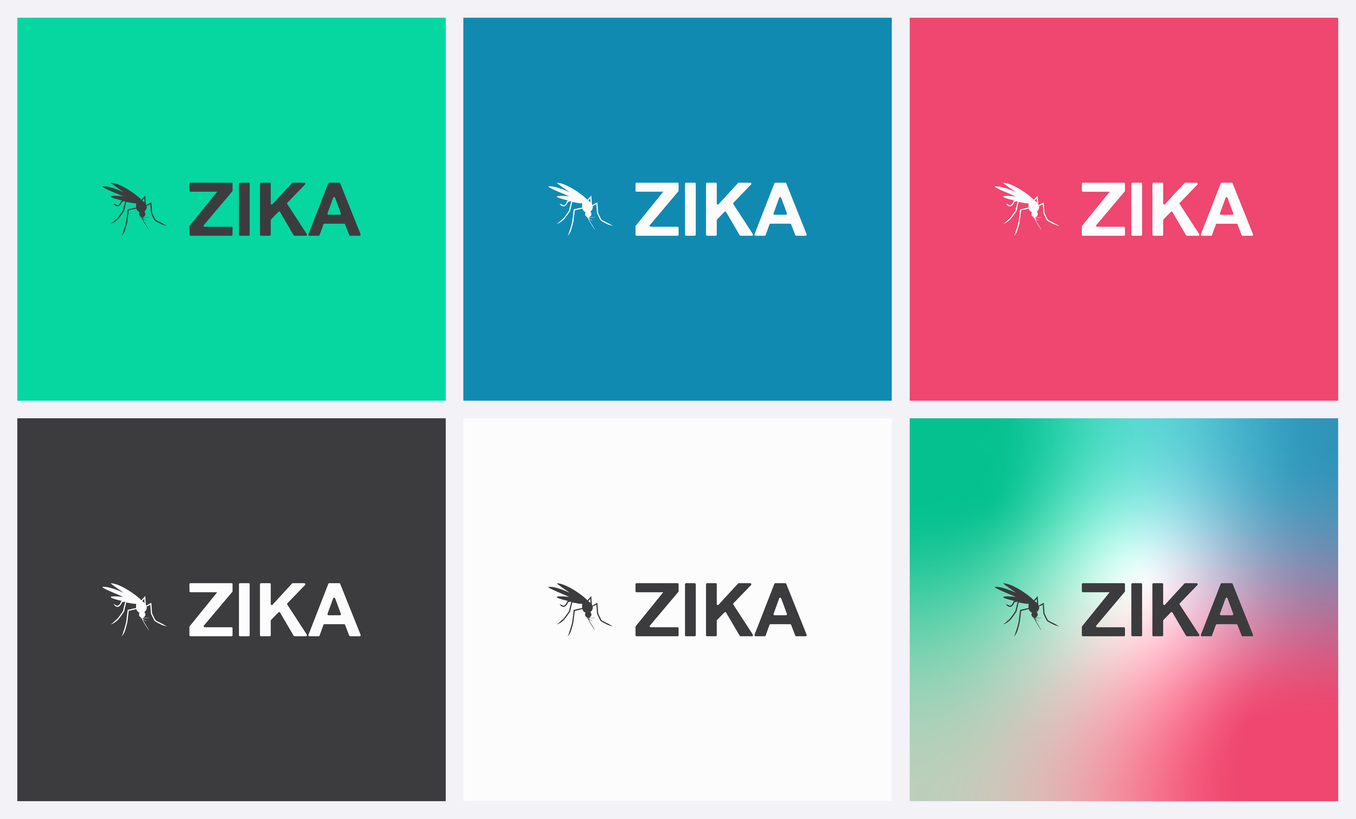 Zika alert app logo on background colors