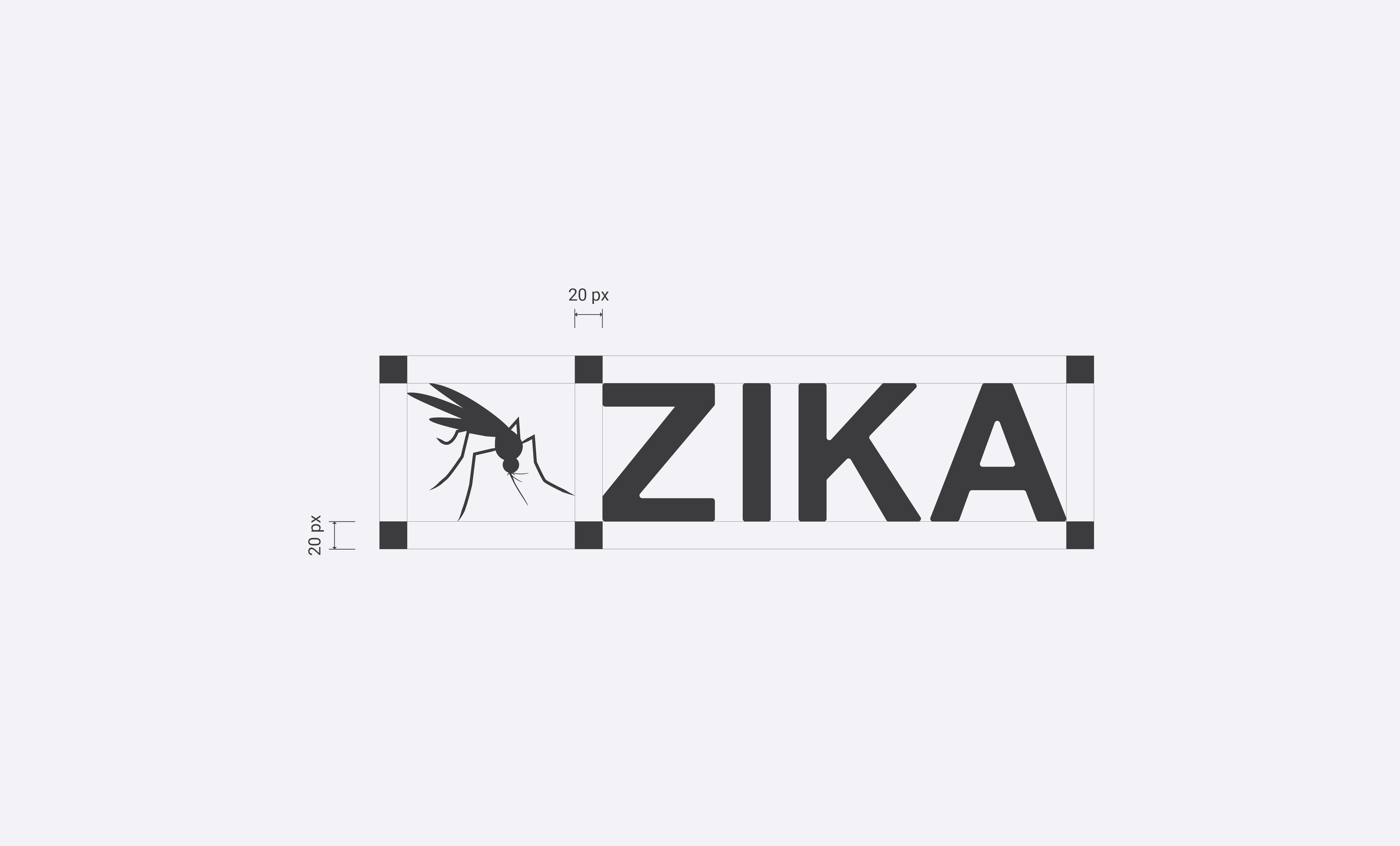 Zika alert app logo clear space