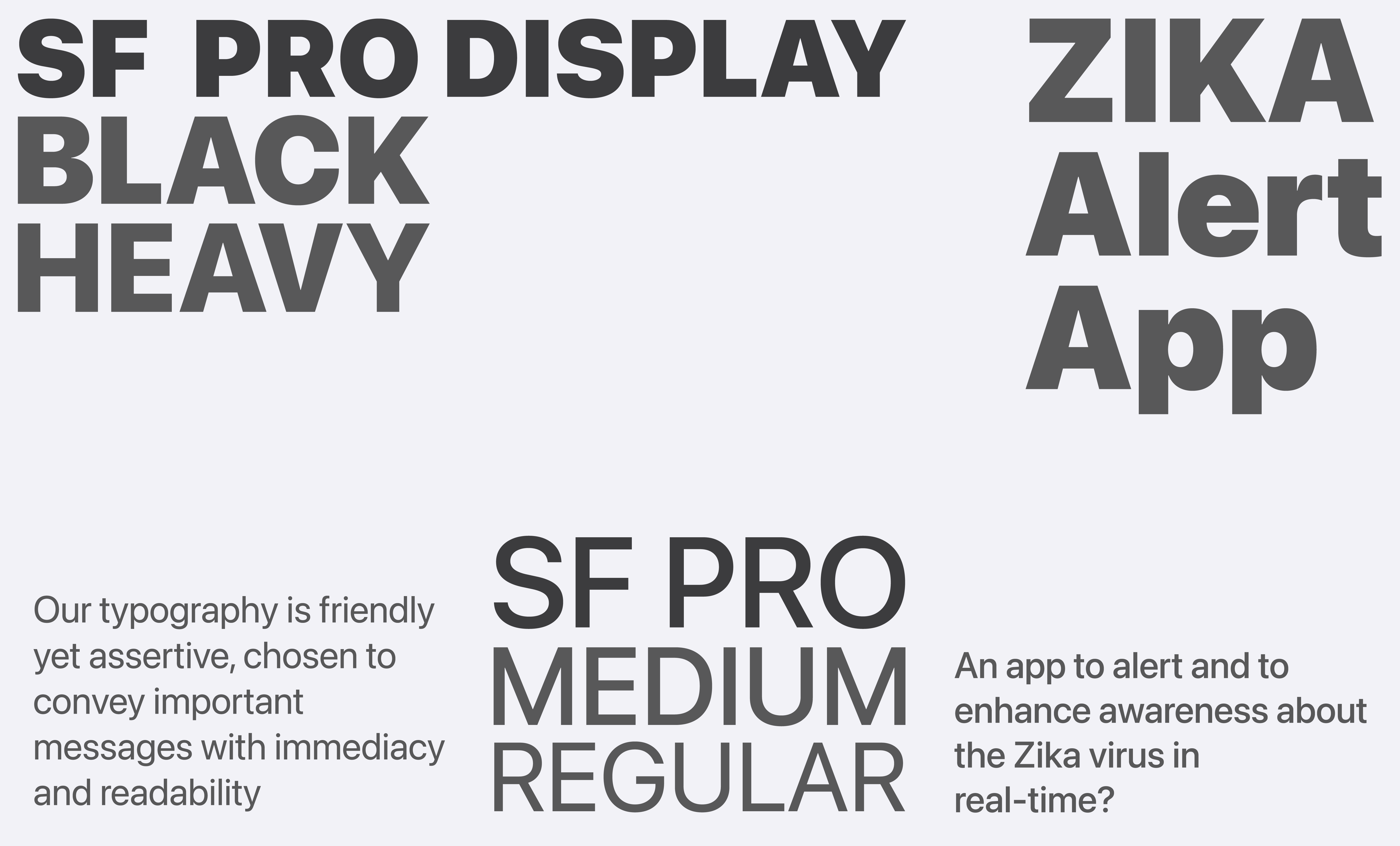 Zika alert app type-face is SF pro